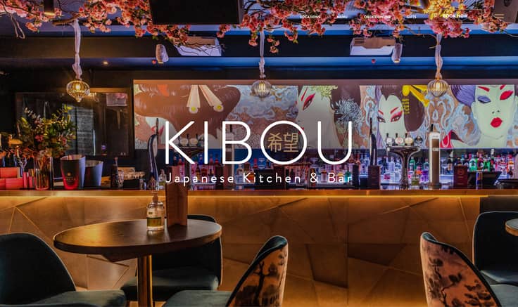 Kibou Japanese website design home page