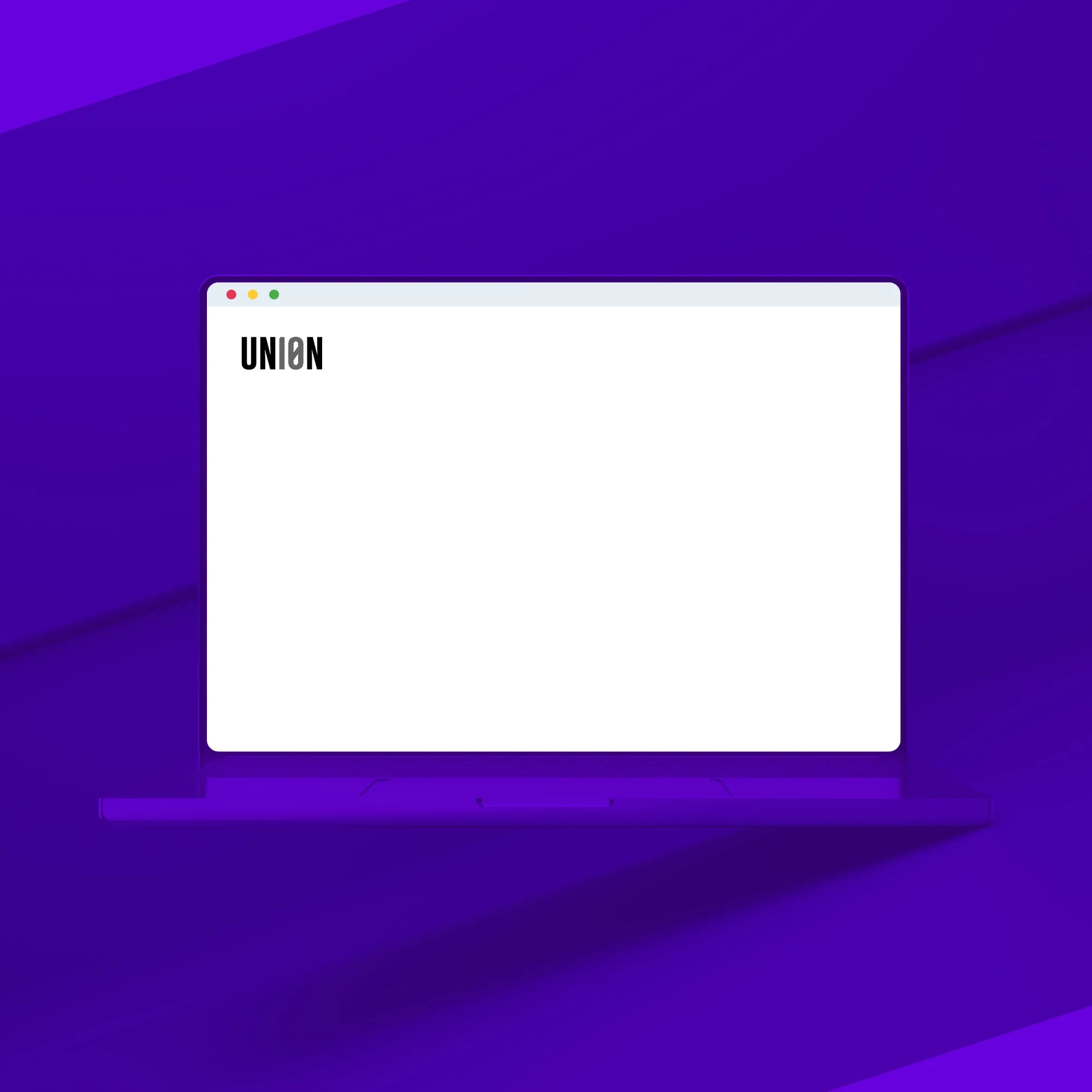 browser window showing union website logo in header purple background
