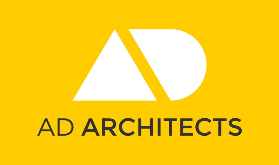 Best architecture logo White AD monogram above grey
