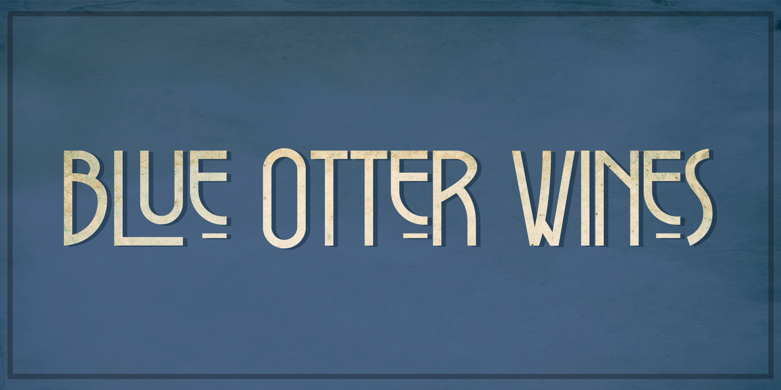 Blue Otter Wines wordmark on a textured background