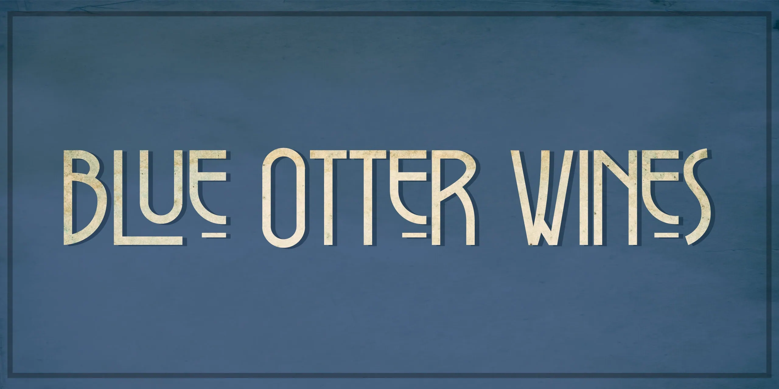 Blue Otter Wines wordmark on a textured background