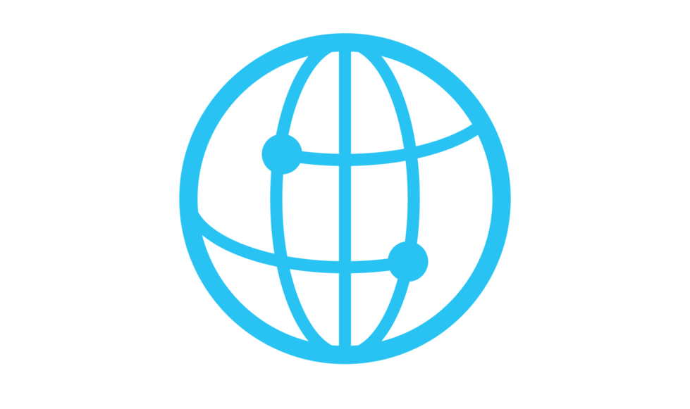 world Blue globe icon