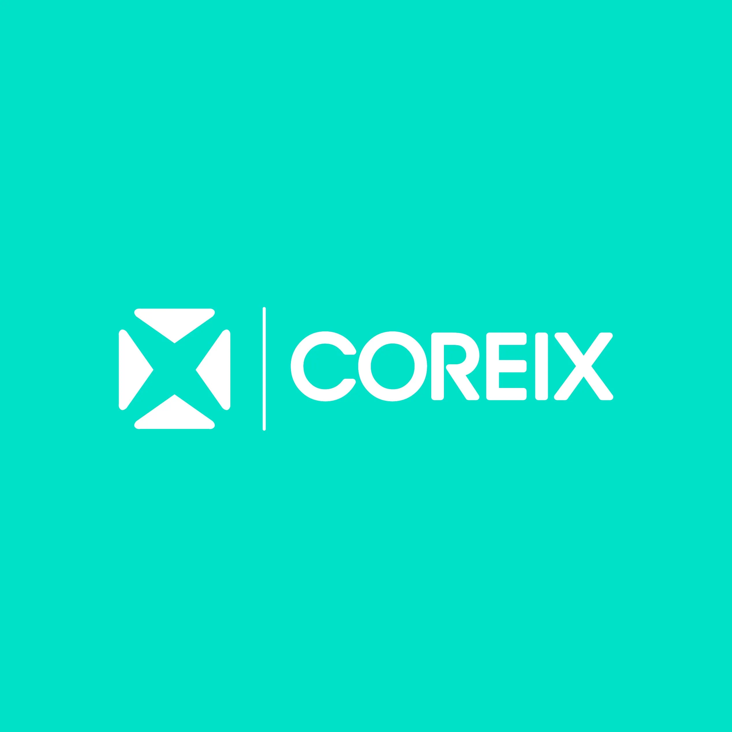 Coreix logo on a teal background.