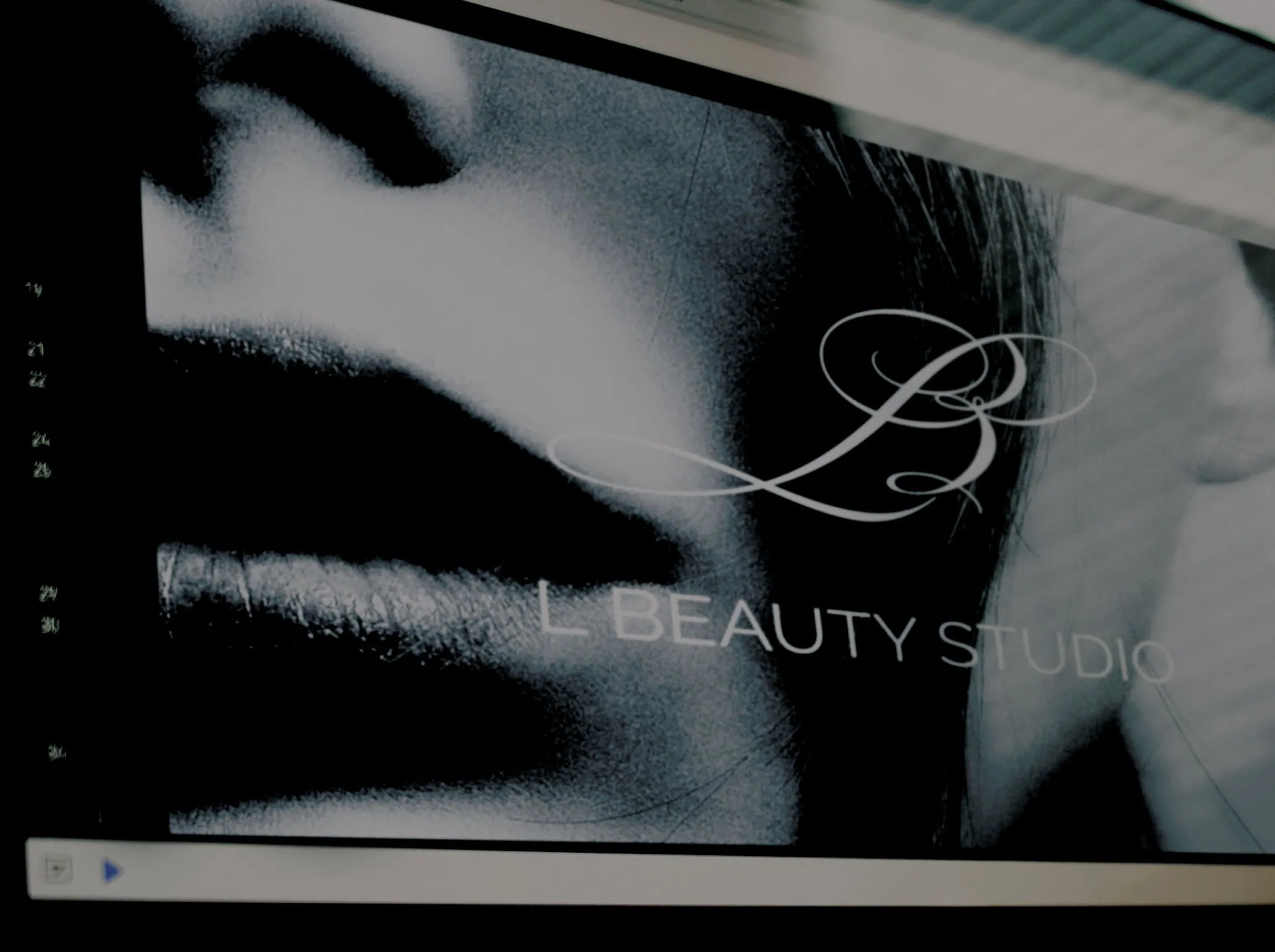 L Beauty logo on a computer screen.