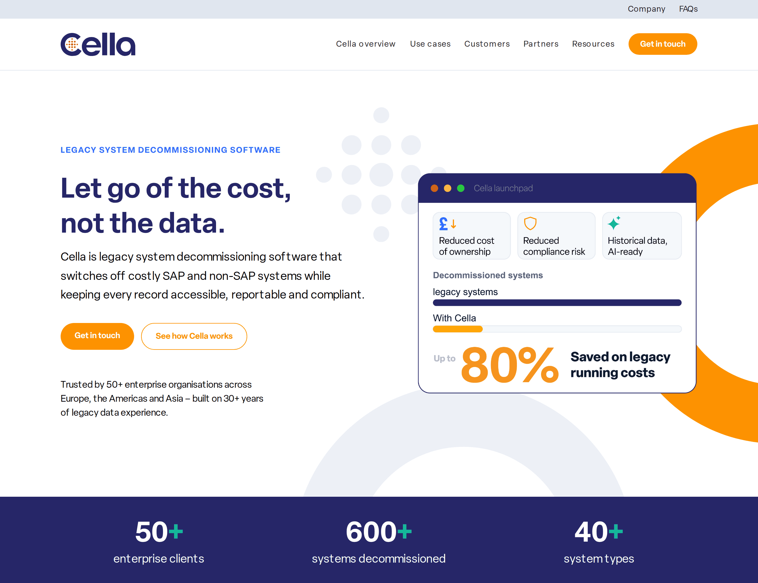 Cella homepage hero